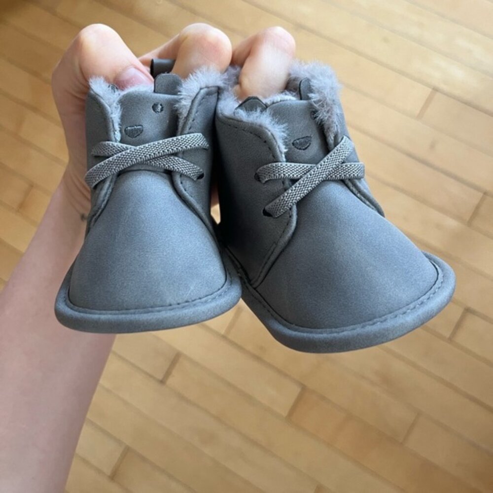 Carters Gray Suede Ankle Boots